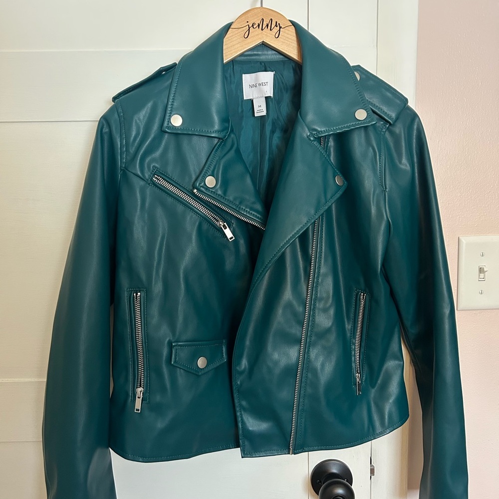 Nine West Turquoise Leather Jacket
